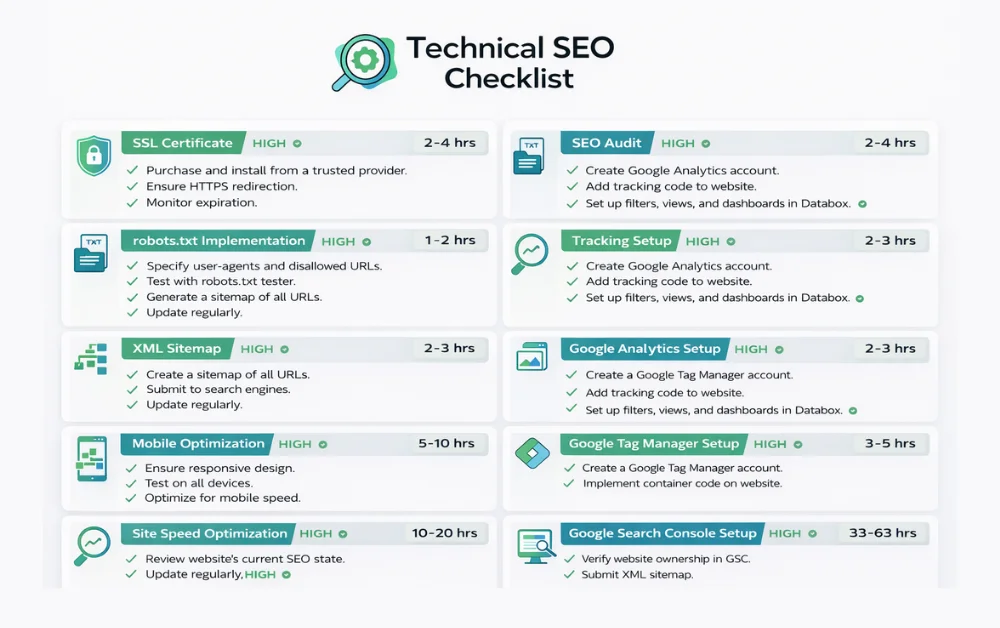 Technical SEO checklist 2026